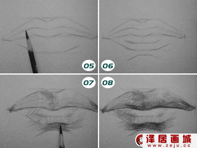 素描嘴巴的画法图二