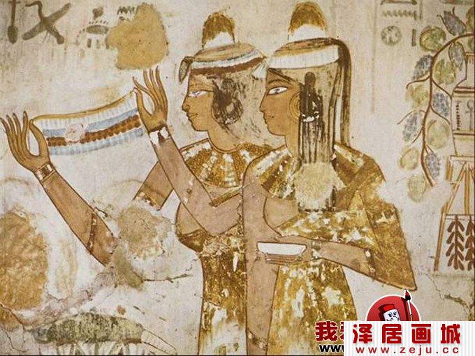 古埃及壁画欣赏:埃及女性日常生活图1