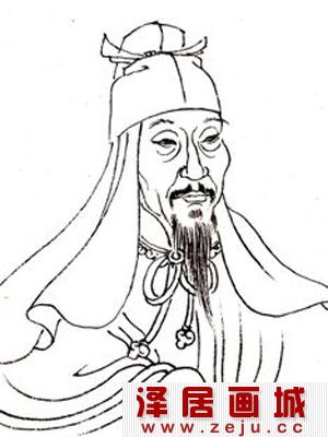 宋代画家赵孟坚画像
