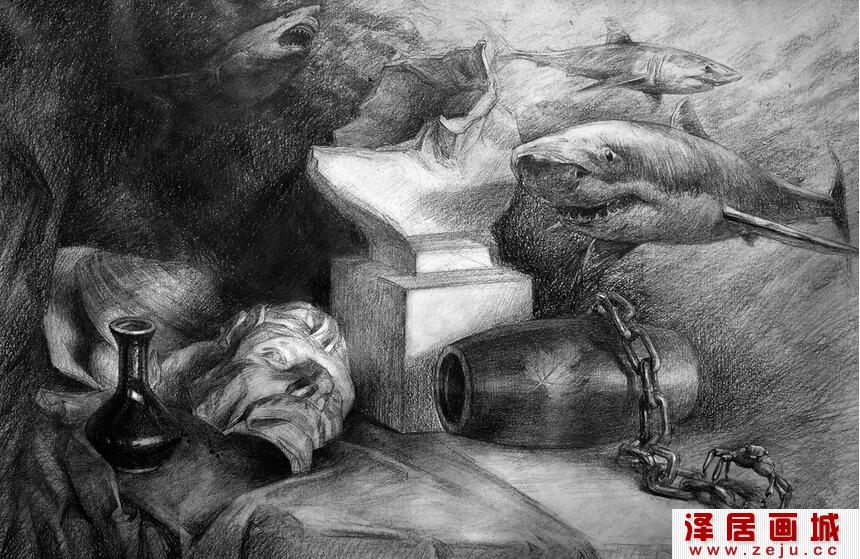崔炳宪海底世界素描