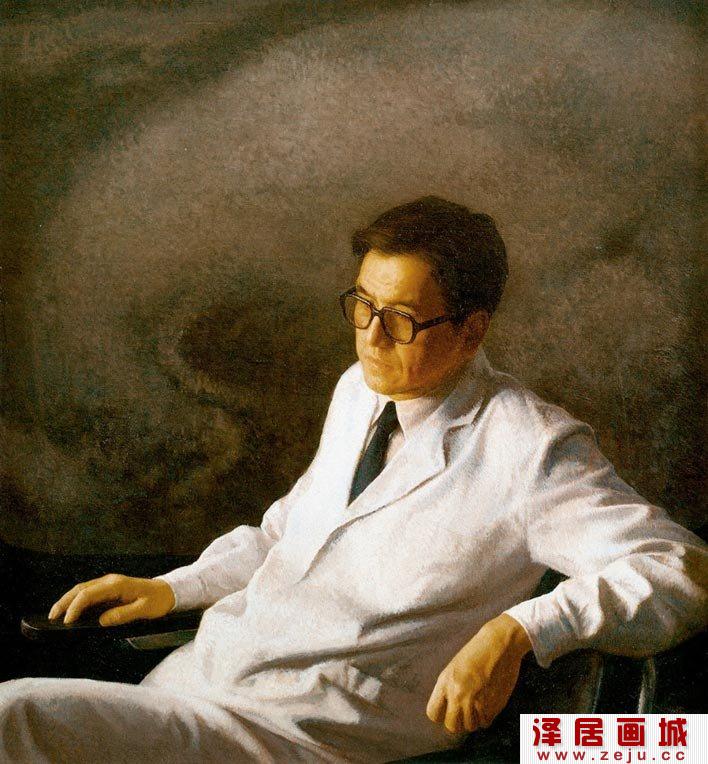 靳尚谊《医生肖像》_靳尚谊医生油画人物肖像名作高清大图