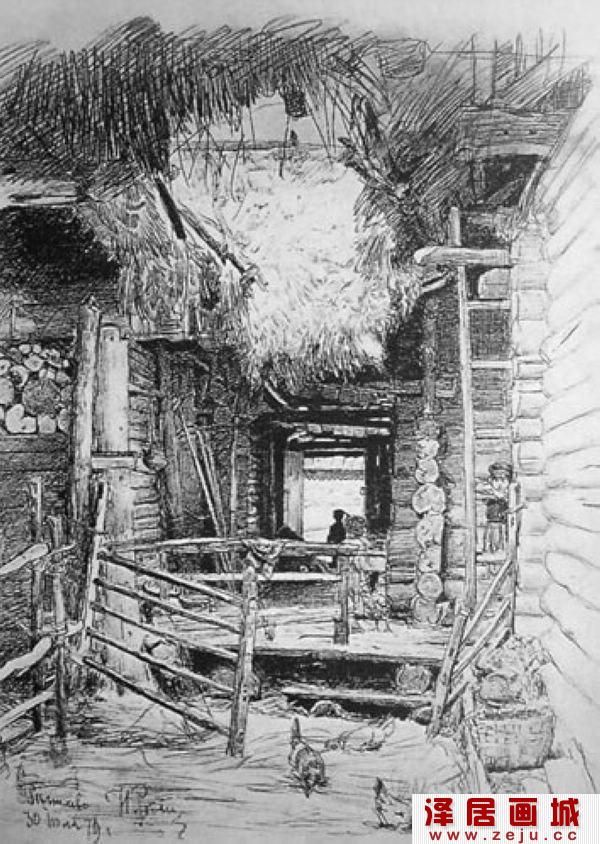 风景素描作品欣赏