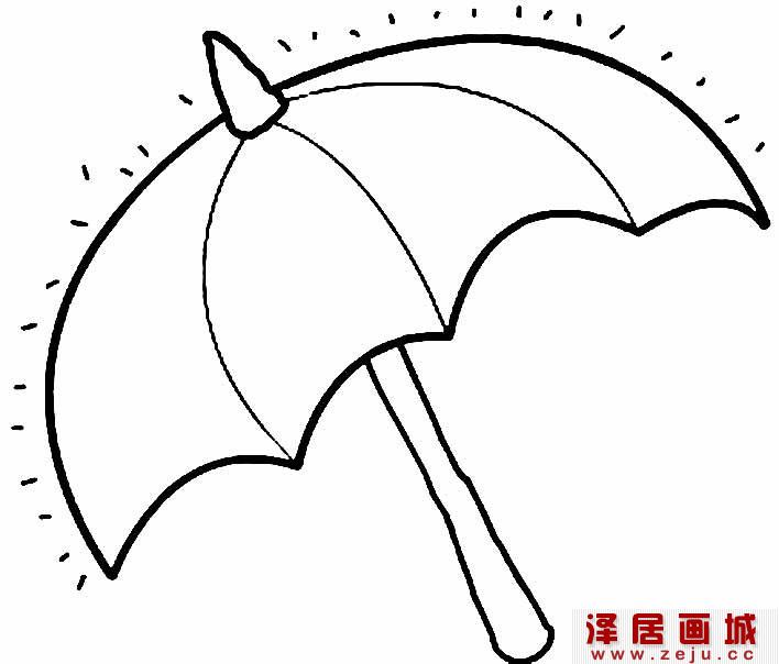 雨伞简笔画图片大全，小雨伞简笔画01