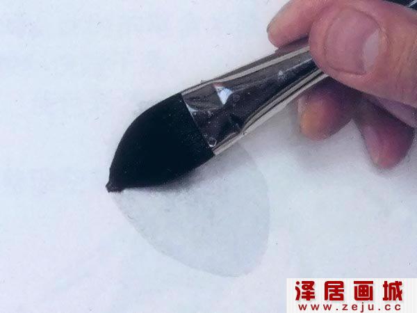 水彩画用直接画法绘制白色鸡蛋