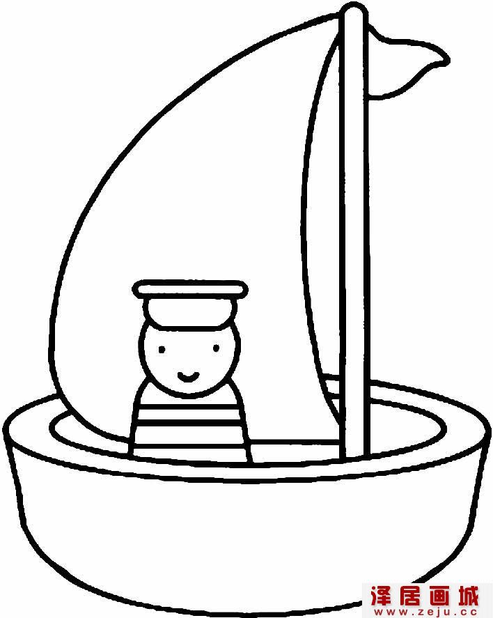 帆船简笔画图片01