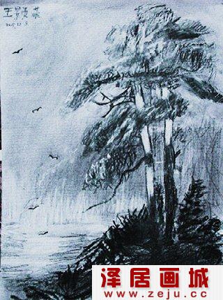 儿童风景素描图片欣赏