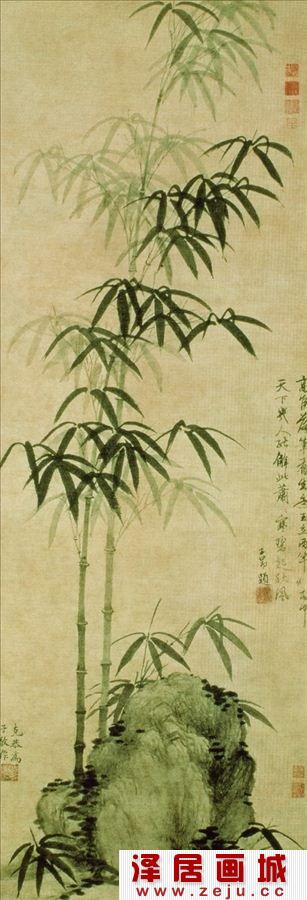 高克恭代表作：墨竹坡石图
