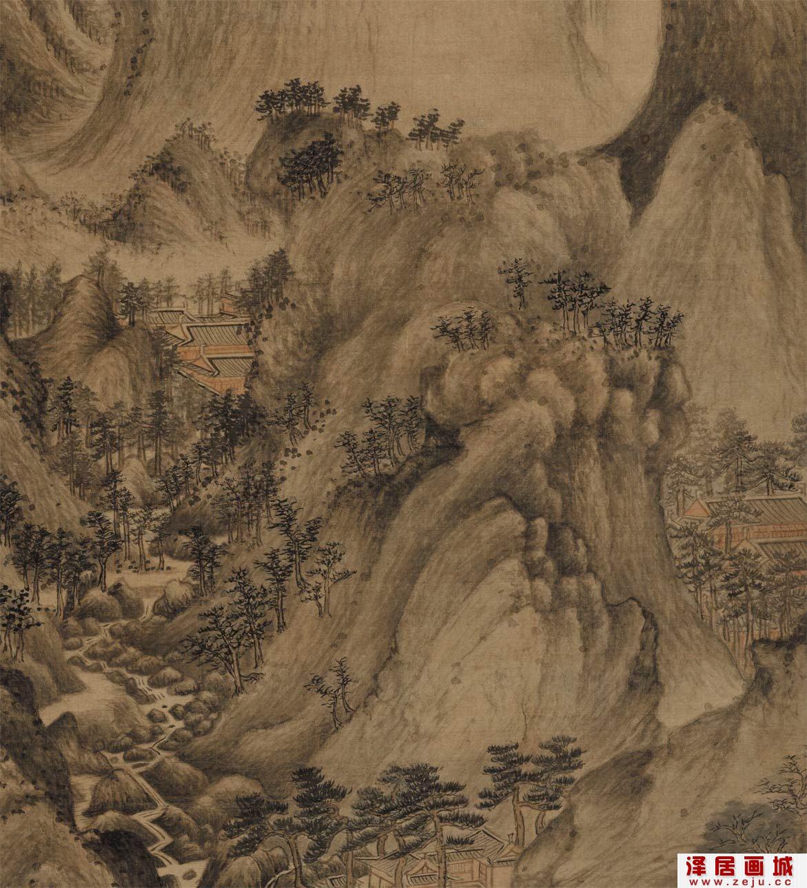 王蒙作品：夏山高隐图