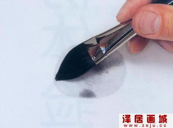 水彩画用直接画法绘制白色鸡蛋