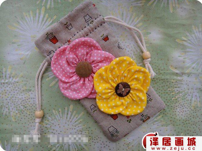 DIY布艺教程:手工制作梅花手袋的全过程（10）