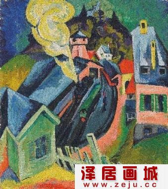 印象派绘画《Bahnhof Königstein》