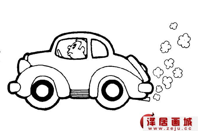 小汽车简笔画,儿童简笔画小汽车1