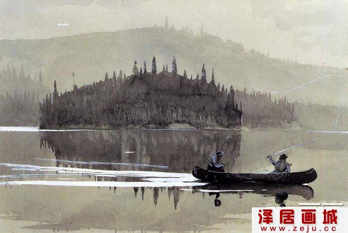 温斯洛·厚莫风景水彩画作品高清图片