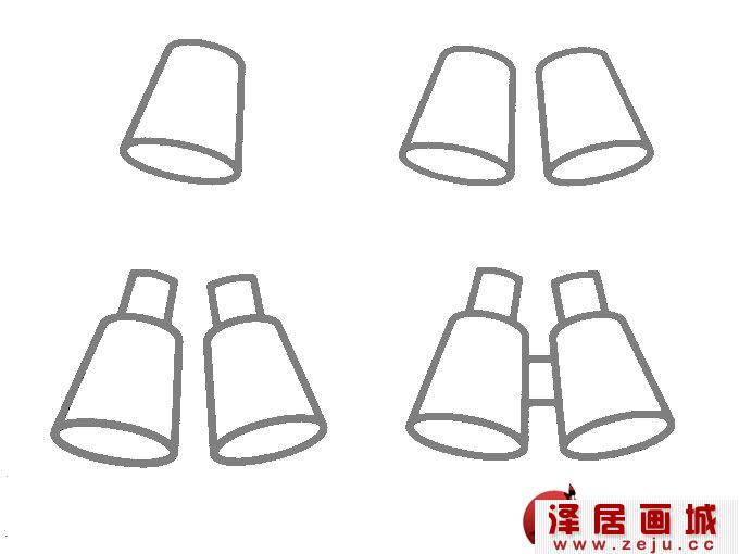 简笔画望远镜绘画教程图片