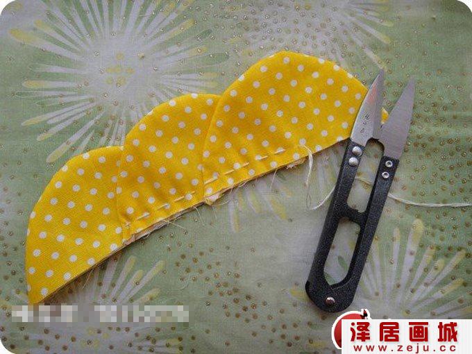 DIY布艺教程:手工制作梅花手袋的全过程（5）