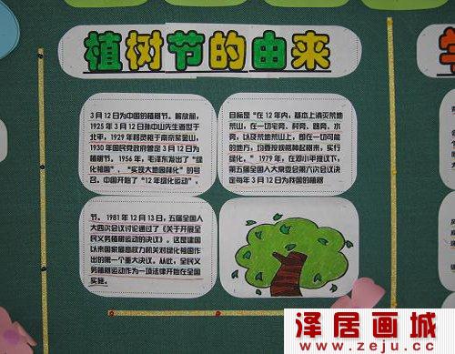 植树节黑板报设计
