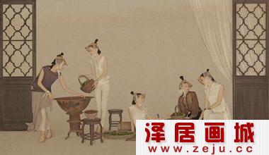 中国画工笔画技法之十八描介绍