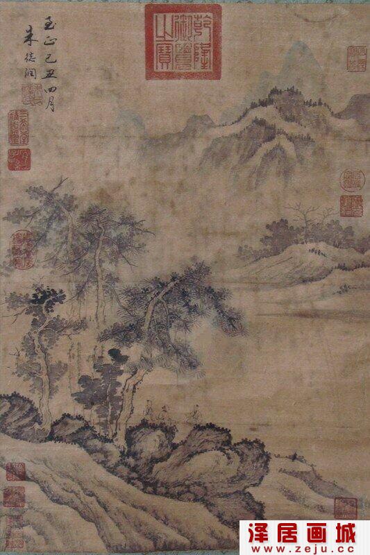朱润德 《松下高论图》