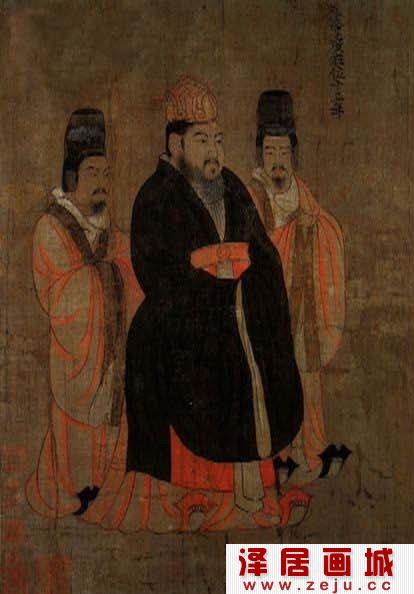 历代帝王图隋炀帝画像