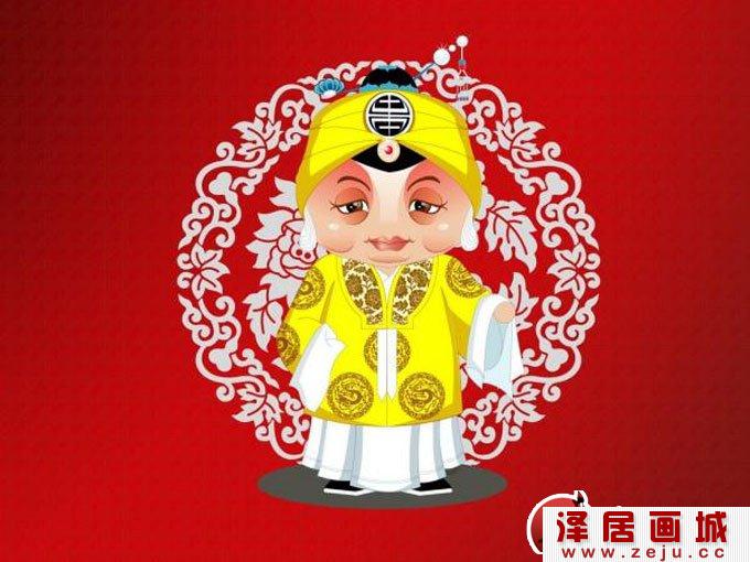 中国戏剧人物卡通画图片（旦角2）