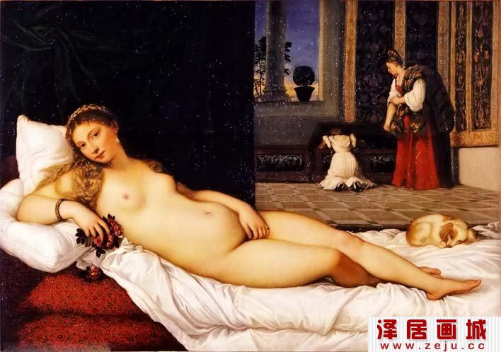 提香《乌尔比诺的维纳斯》人体艺术油画作品高清大图