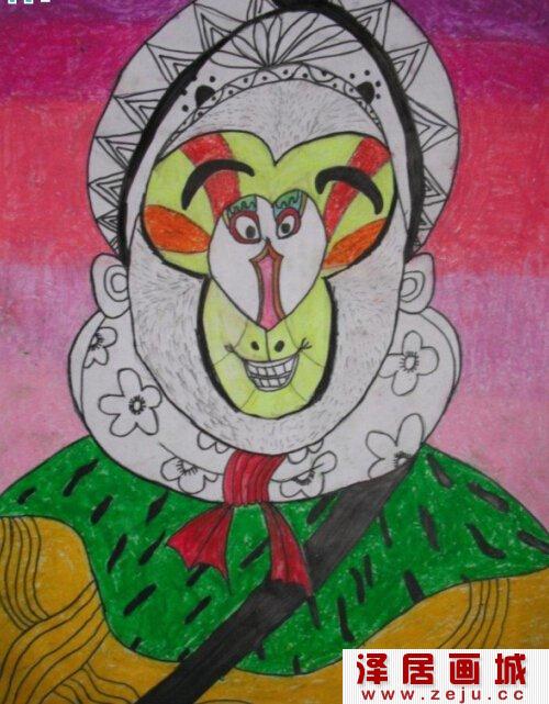齐天大圣儿童画作品