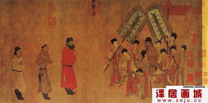 唐代,阎立本《步辇图》-中国古代工笔人物名画赏析