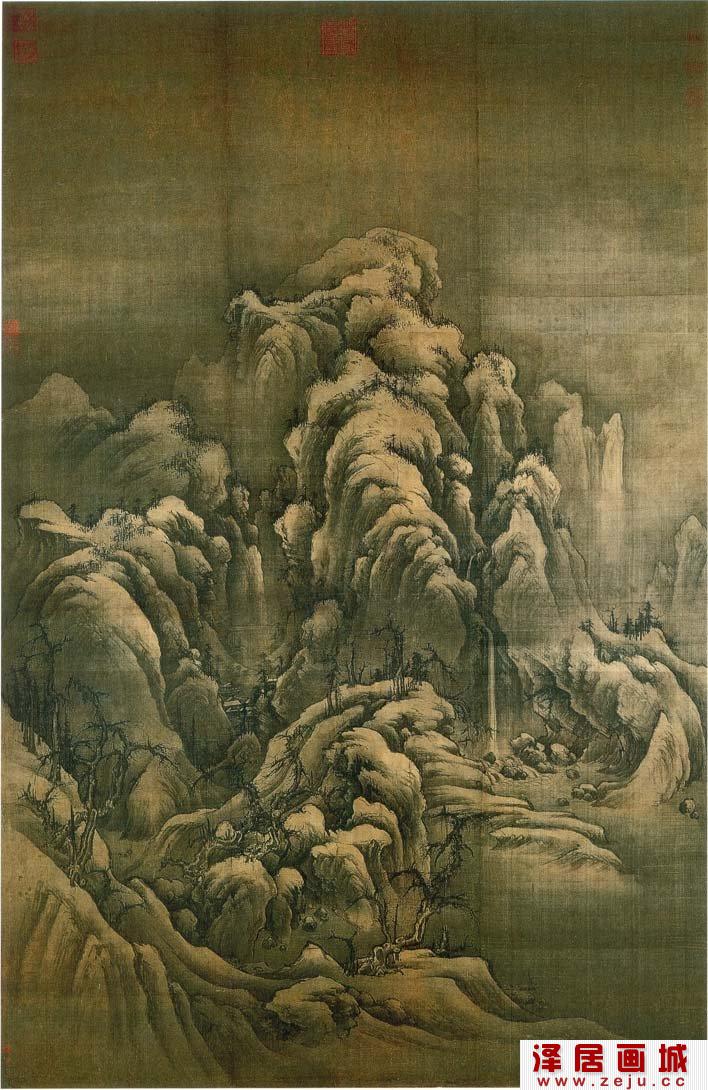 郭熙《雪山图》_描绘大雪封山景色的宋代名画赏析