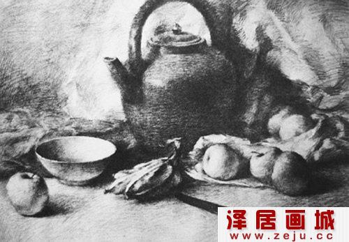 素描的质感和色彩