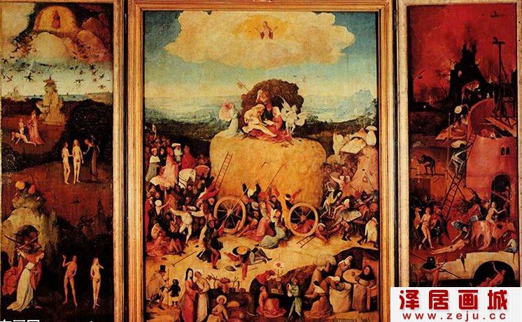 希罗尼穆斯·波希著名油画：干草车