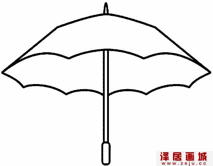 雨伞简笔画图片大全，小雨伞简笔画02