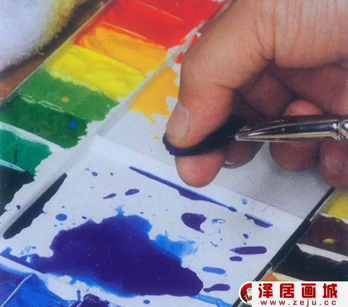 水彩画基本涂色技法：水彩画干擦画法图文教程45