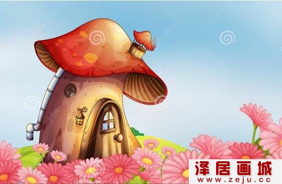 蘑菇房卡通画欣赏