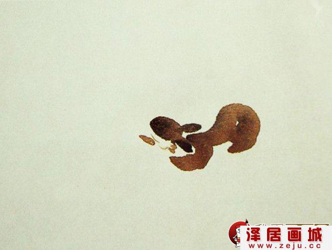 国画写意松鼠的绘画教程步骤（2）