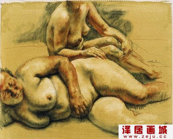 女人人体素描作品