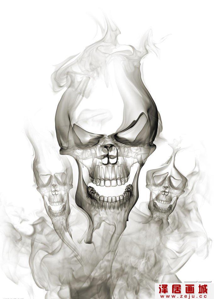 骷髅素描,骷髅图片,骷髅头素描图片高清组图