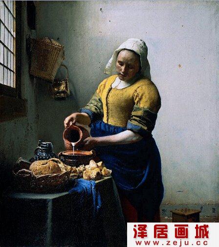约翰内斯·维米尔作品《挤奶女工》
