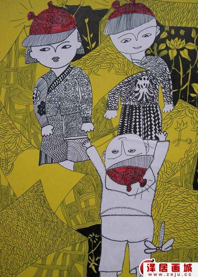 儿童科技画获奖作品：聋哑人思想扩音器，上乘少儿科技幻想画
