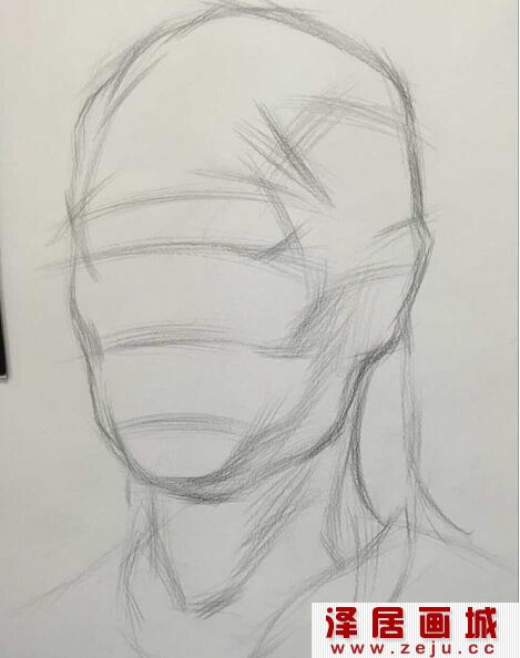 女中年素描头像教程详解