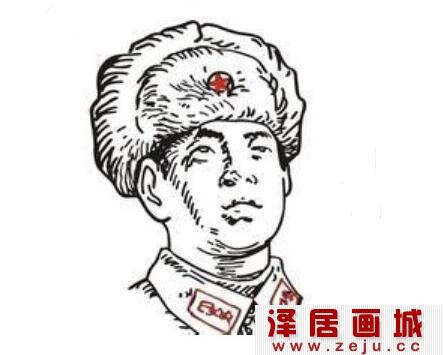 雷锋简笔画作品欣赏