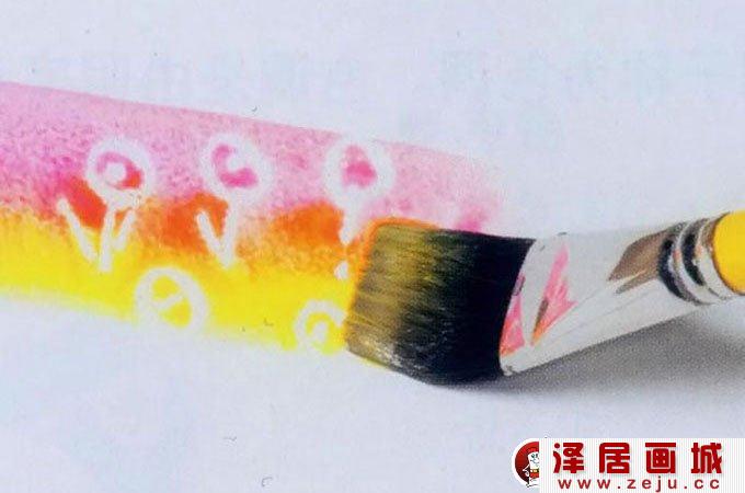 水彩画涂色留白法教程：水彩画中如何使用蜡绘制留白02