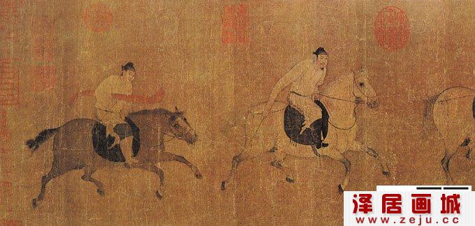 游骑图 唐代-中国画传世名作欣赏1
