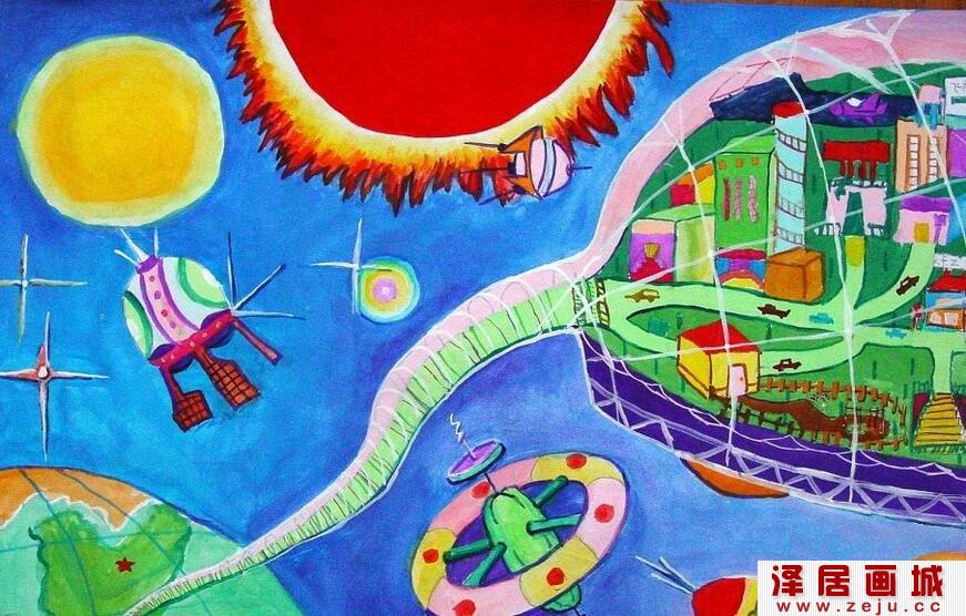 儿童科幻画作品