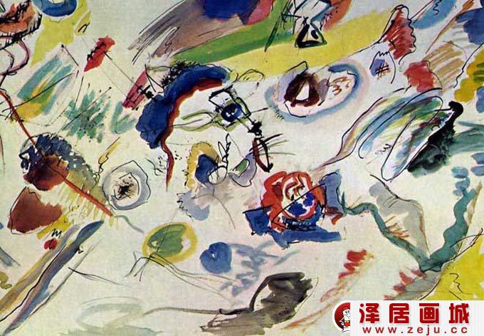 康定斯基《即兴》_世界上第一幅架上抽象画