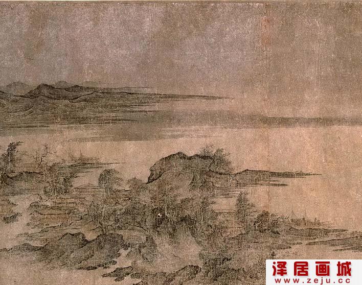 燕文贵《江山楼观图》第二段高清大图