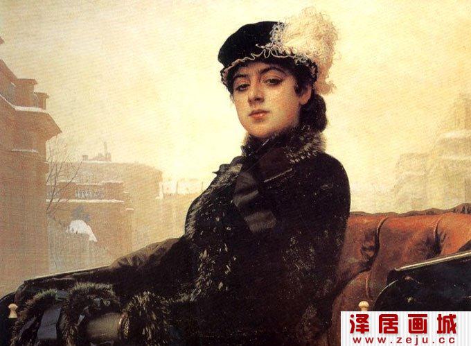 无名女郎 油画 世界名画