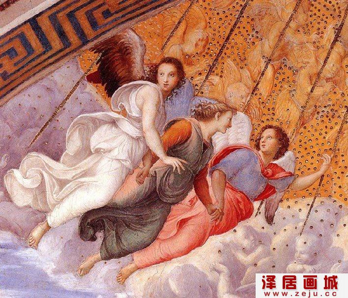 拉斐尔《圣体辩论/圣礼之争》局部高清大图一