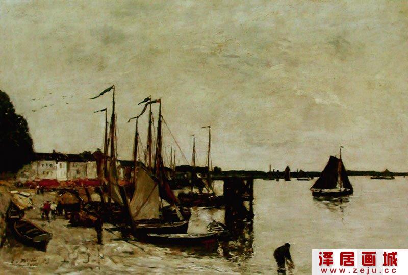 尤金油画：安特卫普的港口