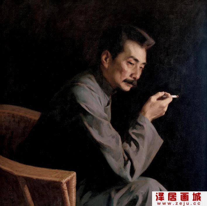 靳尚谊《鲁迅》_最能真实体现鲁迅精神面貌的画像油画作品