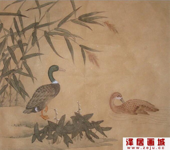 黄荃花鸟画野鸭图